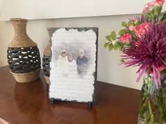 Customizable Slate Photograph - Handmade and Personalized Photo Plaque