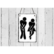 Handmade and Customizable Slate Bathroom Sign - Ladies and Gents - Sassy Squirrel Ink