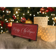 Handmade and Customizable Slate Holiday Address Sign - Merry Christmas Plaque - Sassy Squirrel Ink