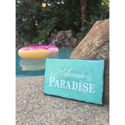Handmade and Customizable Slate Home Sign - Welcome To Our Beach House - Sassy Squirrel Ink